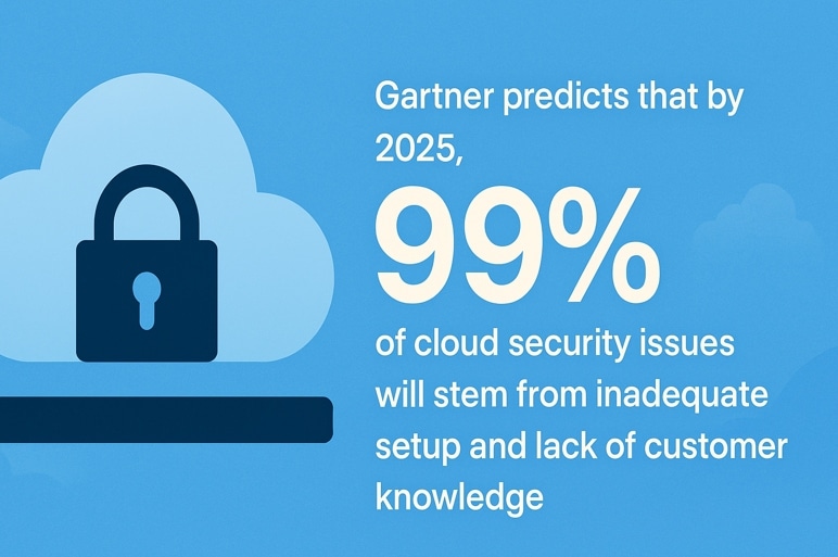 99 of cloud security issues will stem from inadequate setup and lack of customer knowledge