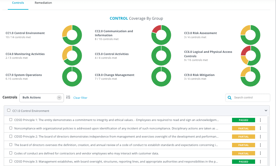 FortifyData AI Auditor of SOC 2 and vendor reports dashboard image