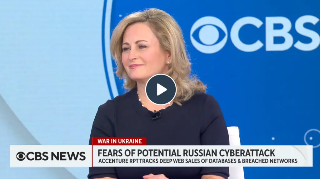 Video screen still Russia cyberattack as part of Ukraine invasion